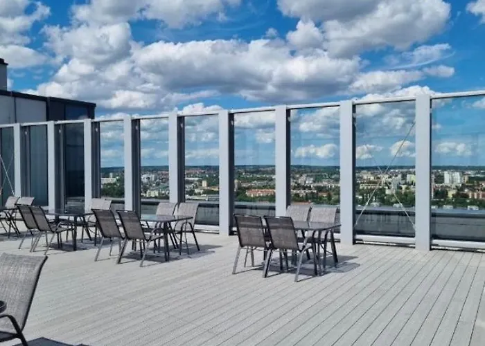 Hanza Tower 22 White Jacussi & Sauna & Pool & Daire